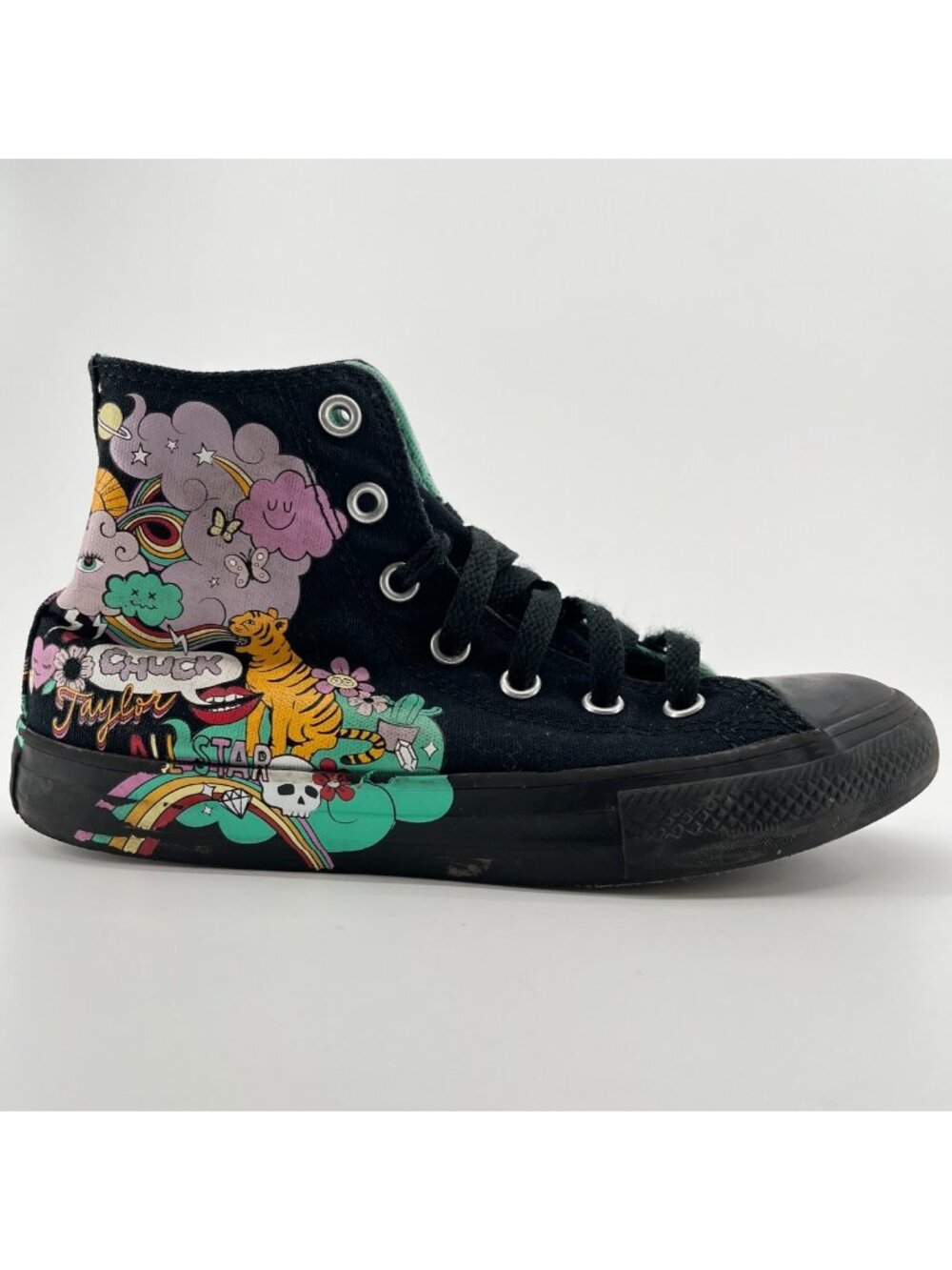 Converse Chuck Taylor All Star Hi Girls Size 2Y Black Athletic Shoes Sneakers